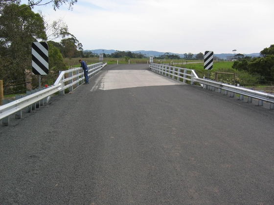 Carriageway view of bridge